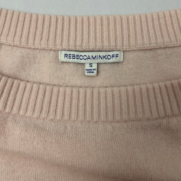 Rebecca Minkoff Womens Small Pink Wool Cashmere Blend Boat‎ Neck Sweater - Picture 3 of 6